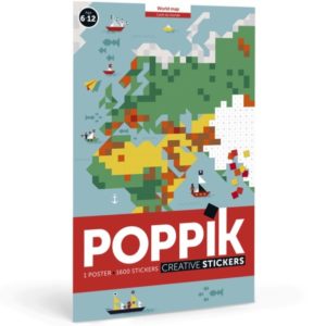 stickers Poppik carte du monde