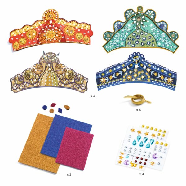 4 DIADEMES MOSAÏQUES A DECORER : ENCHANTERESSES. – Image 2