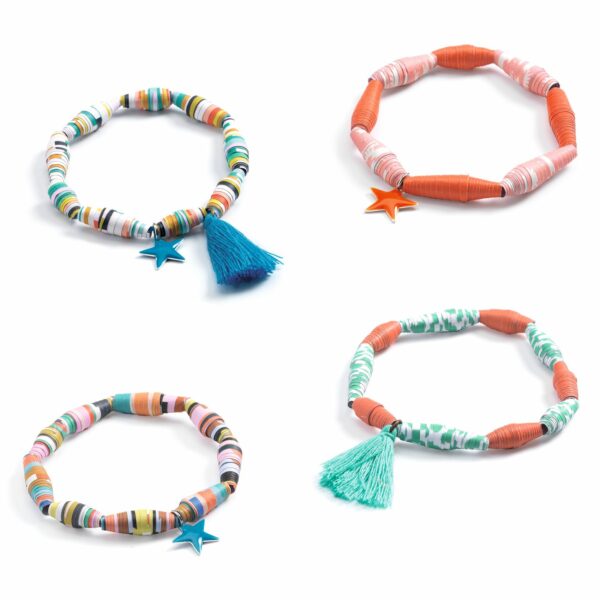 PERLES DE PAPIER ET BRACELETS A CREER : POP ET ACIDULES. – Image 3