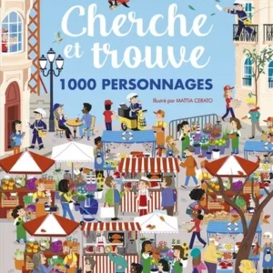 livre: cherche et trouve 1000 personnage - librairie Gribouille