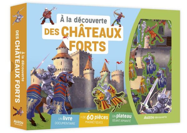 coffret aimants: à la découverte des châteaux forts - librairie Gribouille