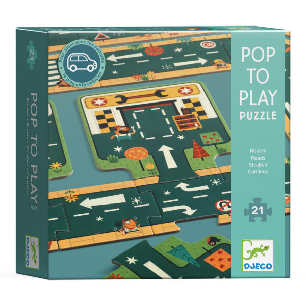 puzzle pop to play Djeco: routes - librairie Gribouille