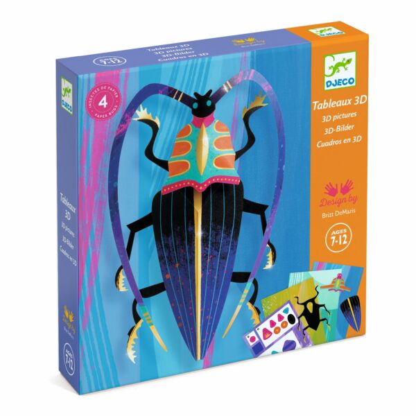 tableaux 3D djeco: paper bugs - librairire Gribouille