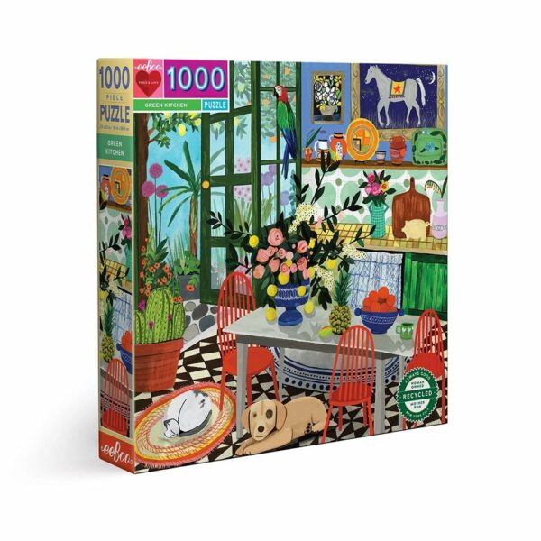 puzzle 1000 pièces: green kitchen - librairie Gribouille