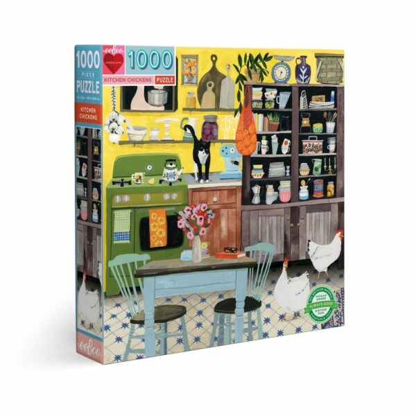 puzzle 1000 pièces: kitchen chikens - librairie Gribouille