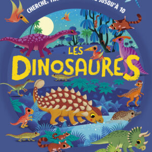 livre: cherche trouve compte dinosaures - librairie Gribouille
