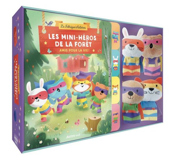 coffret marionnettes à doigts: mini héros forêt - librairie Gribouille