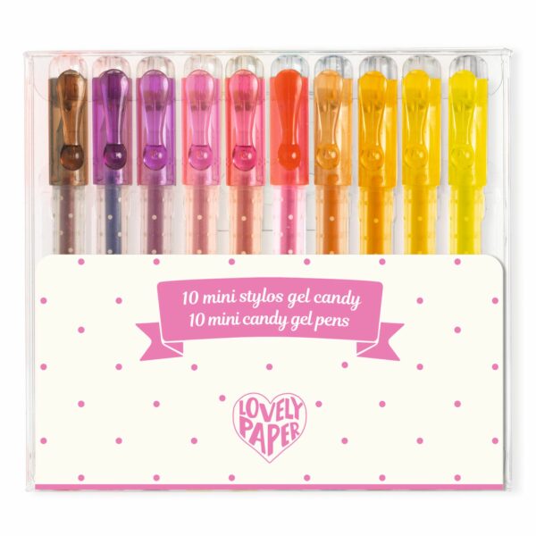 10 stylos gel candy Djeco - librairie Gribouille