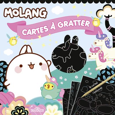 cartes à gratter: Molang licornes - librairie Gribouille