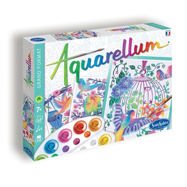 aquarellum: les oiseaux s'envolent - librairie Gribouille