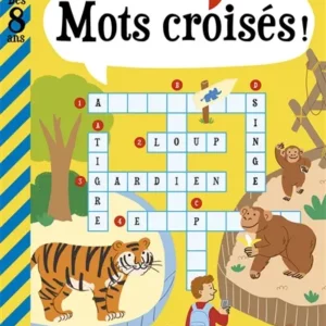 livre jeux mots croisés 8 ans