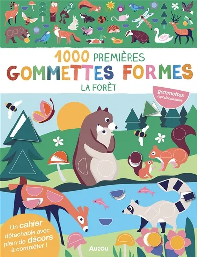 1000 premières gommettes formes - la forêt