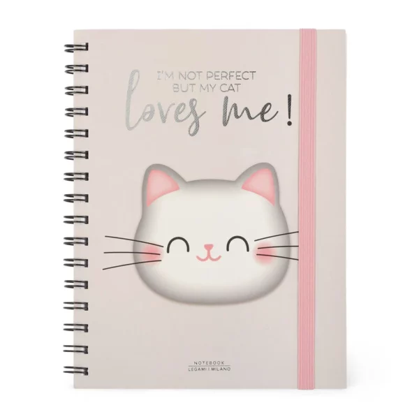 CAHIER LIGNE SPIRALE CHAT