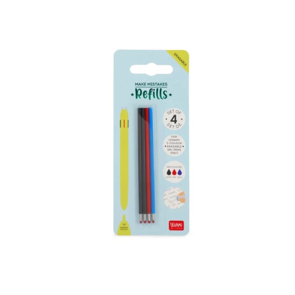 SET DE 4 RECHARGES STYLO 3 COULEURS LEGAMI