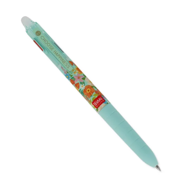 STYLO EFFACABLE LEGAMI 3 COULEURS FLOWERS