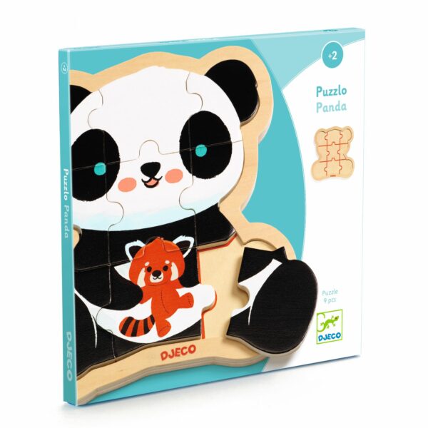 PUZZLE BOIS DJECO 9 PIECES : PANDA