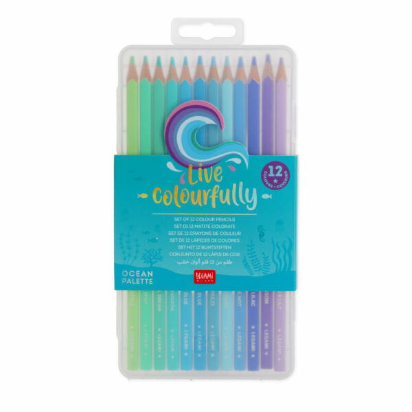 SET DE 12 CRAYONS DE COULEUR OCEAN