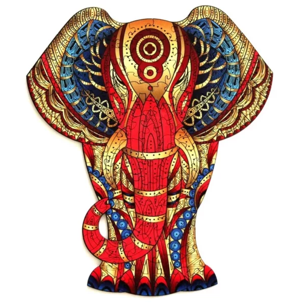 PUZZLE BOIS 120 PIECES ELEPHANT – Image 2