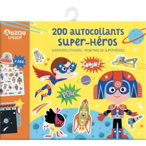 200 AUTOCOLLANTS SUPER HEROS