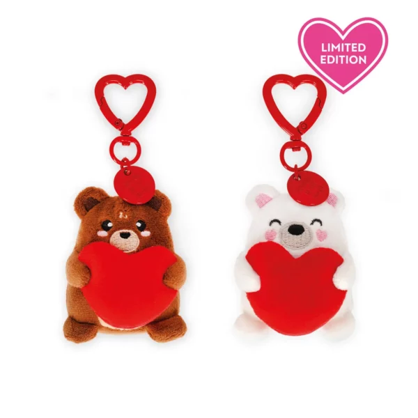 SET DE 2 PORTE-CLE PELUCHE OURS - Legami – Image 2