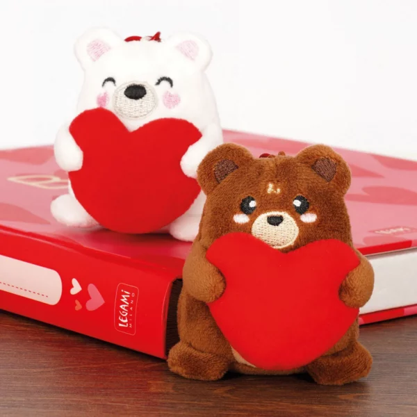 SET DE 2 PORTE-CLE PELUCHE OURS - Legami