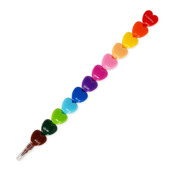 CRAYONS DE COULEUR EMPILABLES COEURS - Legami