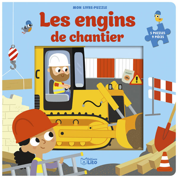 LIVRE PUZZLE LES ENGINS DE CHANTIER