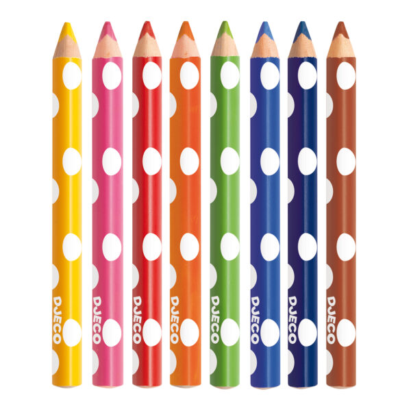 8 CRAYONS DE COULEUR POUR LES PETITS - Djeco – Image 2