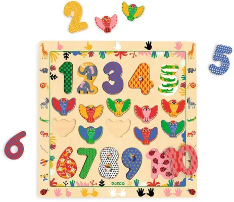 COMPTER LES ANIMAUX PUZZLE 1-10