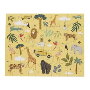 PUZZLE 50PCS BOITE METAL ANIMAUX