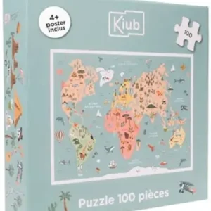 PUZZLE 100 PCS CARTE DU MONDE
