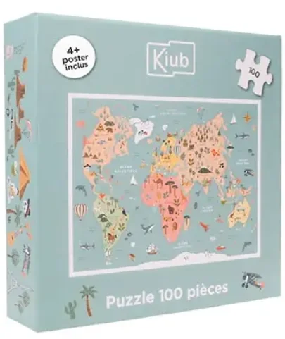 PUZZLE 100 PCS CARTE DU MONDE