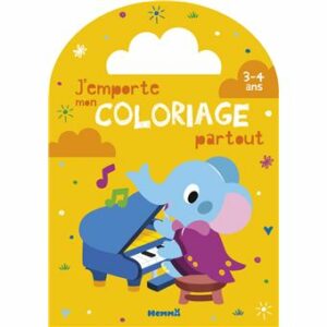J'EMPORTE MON COLORIAGE PARTOUT (3-4 ANS) (ELÉPHANTEAU)