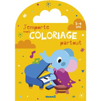 J'EMPORTE MON COLORIAGE PARTOUT (3-4 ANS) (ELÉPHANTEAU)