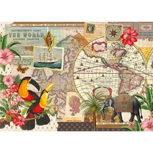 PUZZLE 1000 PCS GWENAELLE TROLEZ MAPPEMONDE