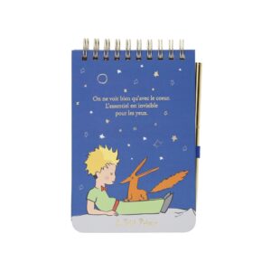 CARNET A SPIRALE ET STYLO LE PETIT PRINCE BLEU