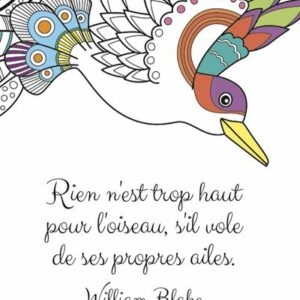 ELOGE DES OISEAUX MARQUE-PAGES A COLORIER