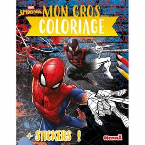 MARVEL SPIDER-MAN - MON GROS COLORIAGE + STICKERS ! (SPIDER-MAN ET KID ARACHNID)