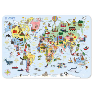 SET DE TABLE MAPPEMONDE