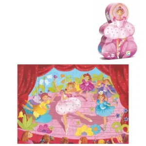 PUZZLE SILHOUETTE: LA BALLERINE A LA FLEUR